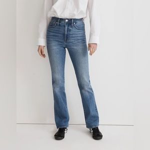 (NWOT) Madewell Skinny Flare Jeans in Fairson Wash HEMMED